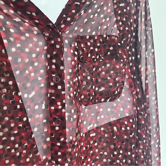 Liz Claiborne sheer long sleeve blouse (1X) - Picture 7 of 7